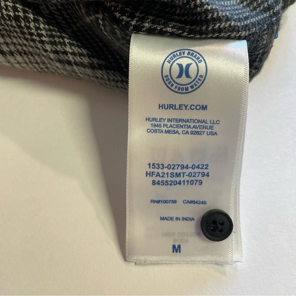 Hurley Men's Paradise City Flannel Shirt Hunter Green Size Medium - Picture 5 of 14